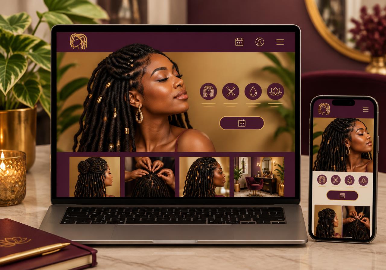 Booking website and software for a hair salon business. cover